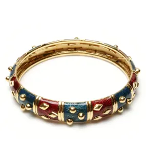 22k Gold and Enamel Begum Bangle