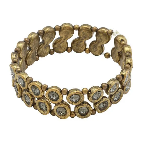 Avant Garde Paris Golden Amber Crystal Bracelet