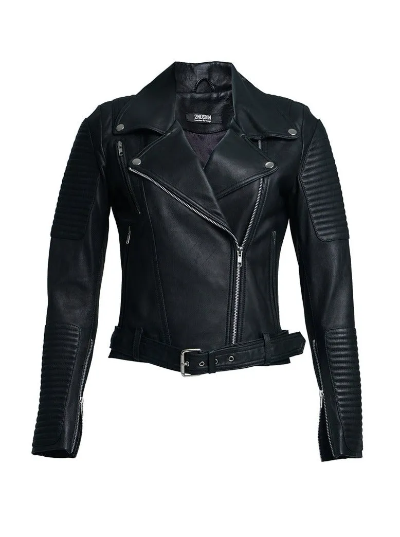 BLAKE LEATHER BIKER JACKET - SAMPLE