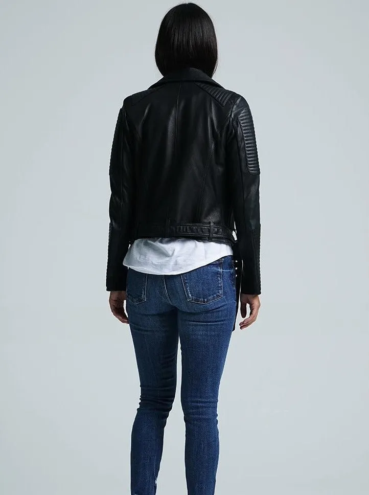 BLAKE LEATHER BIKER JACKET - SAMPLE