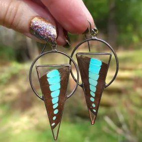 Bluebottle Butterfly Orbit Earrings