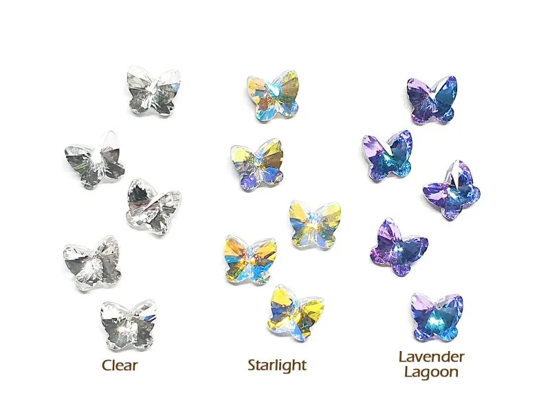 Butterfly 3D Back Crystal - 5 pcs