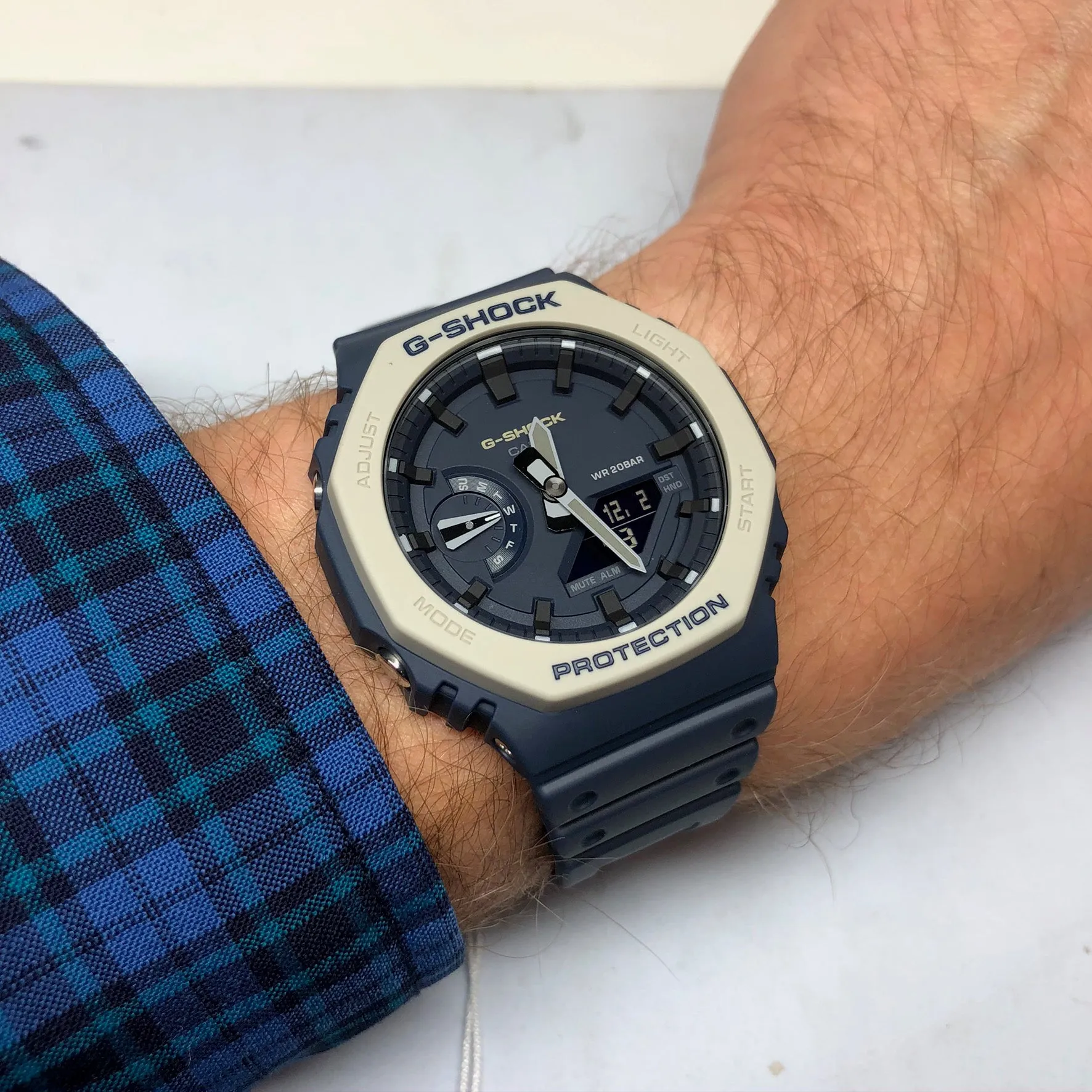 Casio G-Shock GA2110ET-2A Navy Blue Grey Carbon GA-2110ET-2A CasiOak Watch