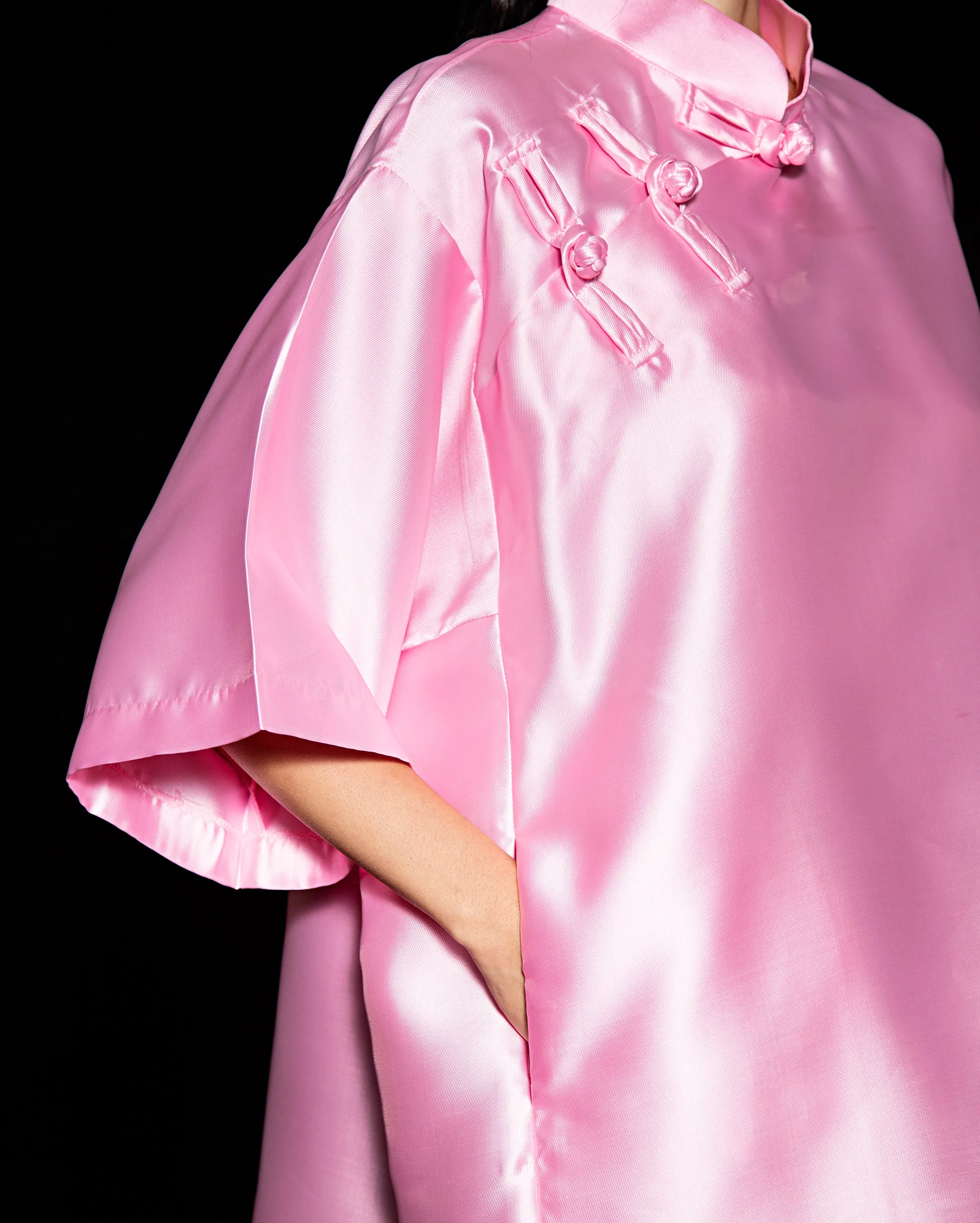 Cheongsam Oversaiz (Pastel Pink)