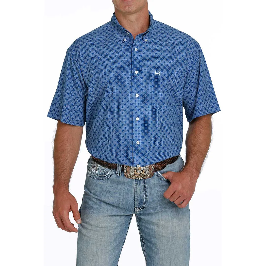 Cinch Men's Diamond Print Short Sleeve Shirt