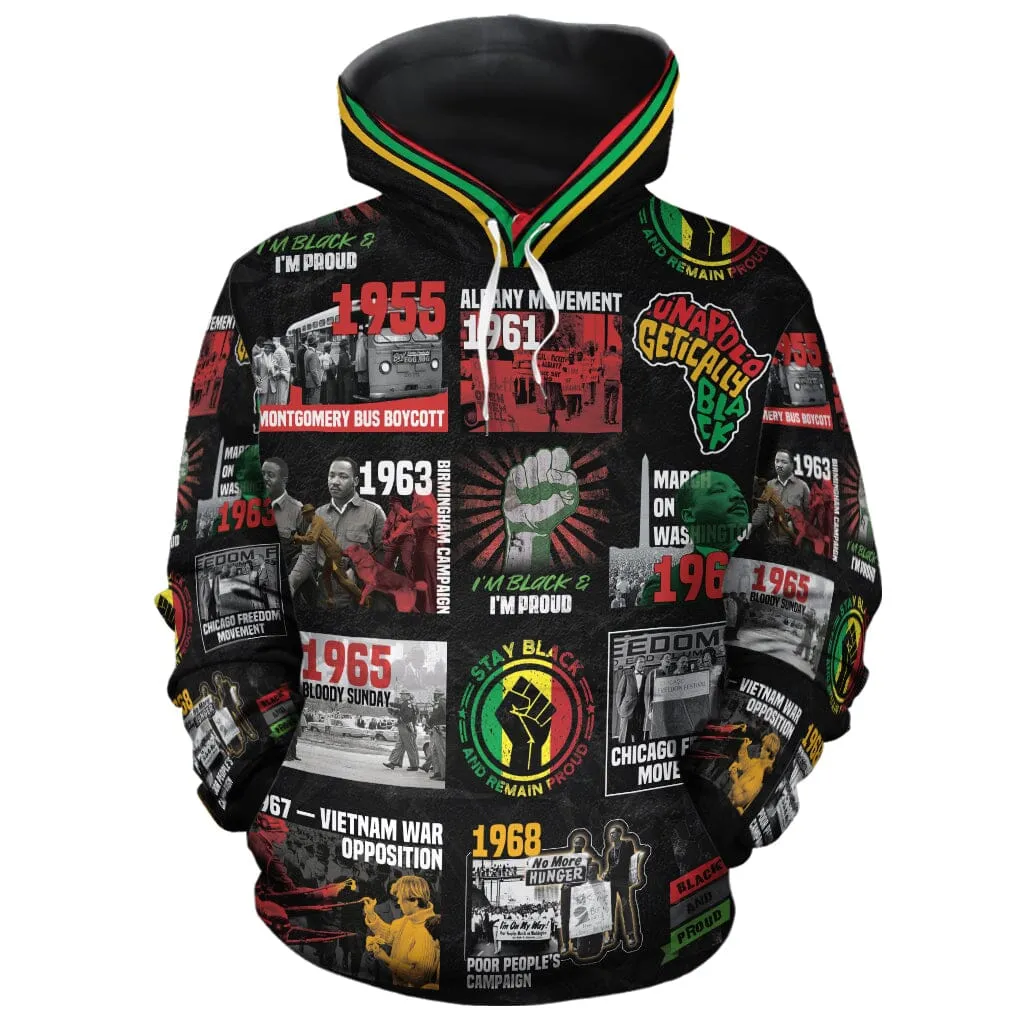 Civil Rights Movement Poster Art All-over Hoodie And Joggers Set