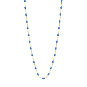 Classic Gigi Blue necklace, Yellow Gold, 19.7"