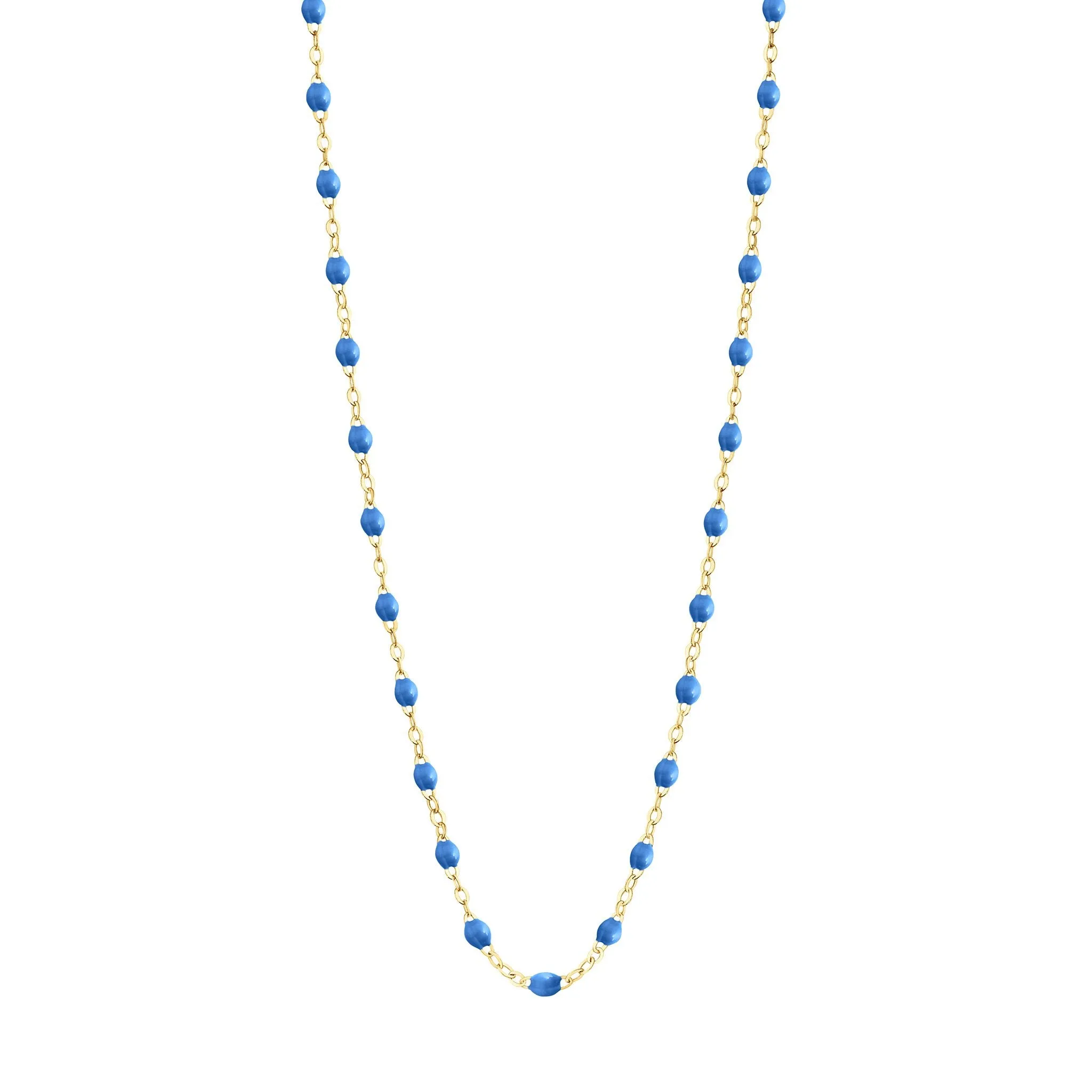 Classic Gigi Blue necklace, Yellow Gold, 19.7"