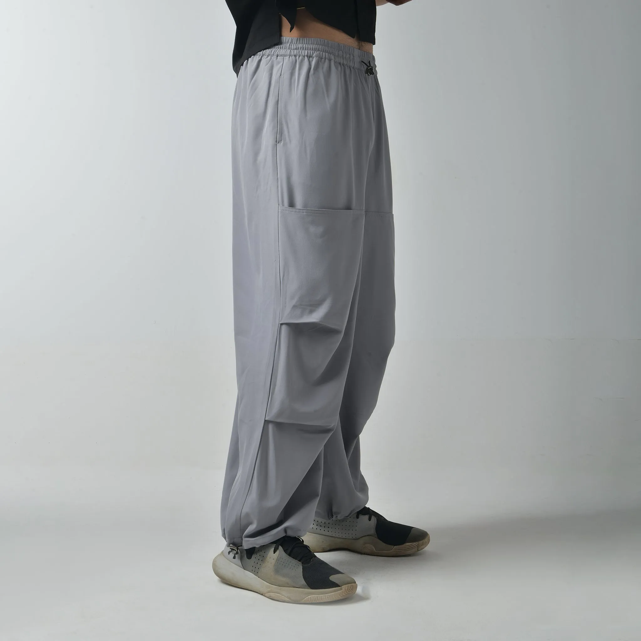 Grey Air Parachute Pants For Men ( Toji Pants )