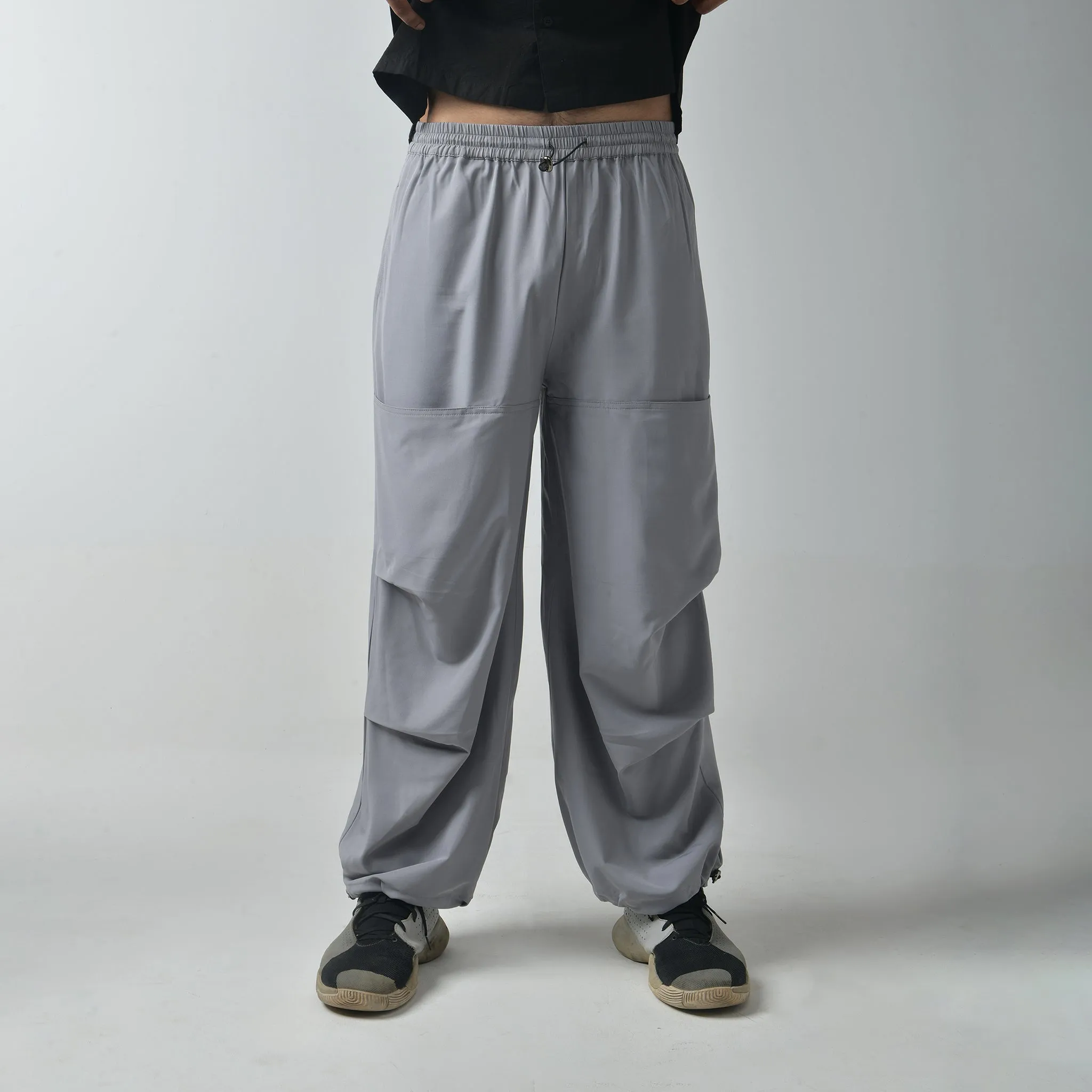 Grey Air Parachute Pants For Men ( Toji Pants )