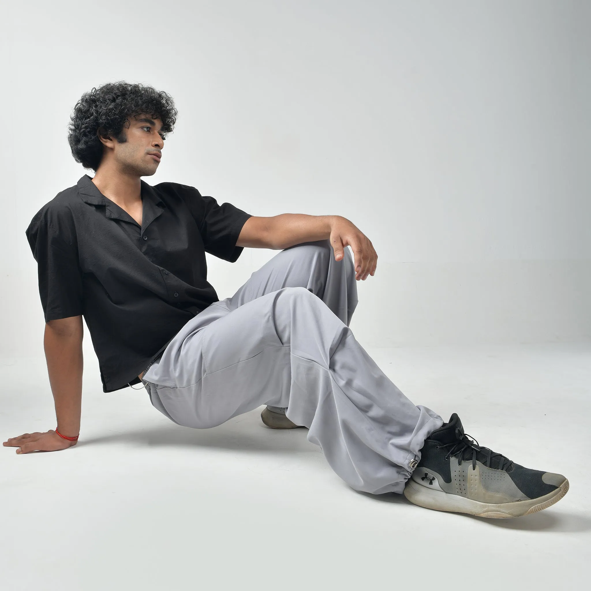 Grey Air Parachute Pants For Men ( Toji Pants )