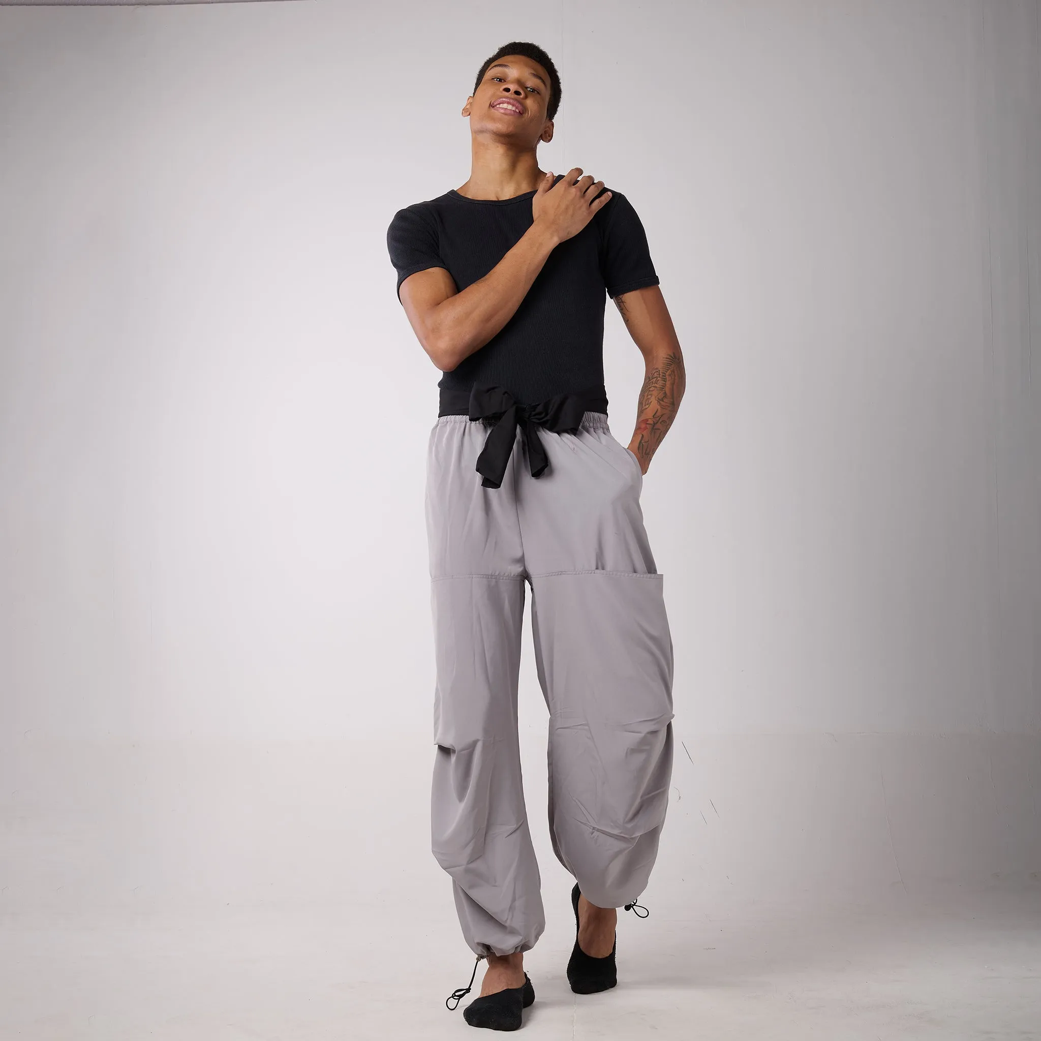 Grey Air Parachute Pants For Men ( Toji Pants )