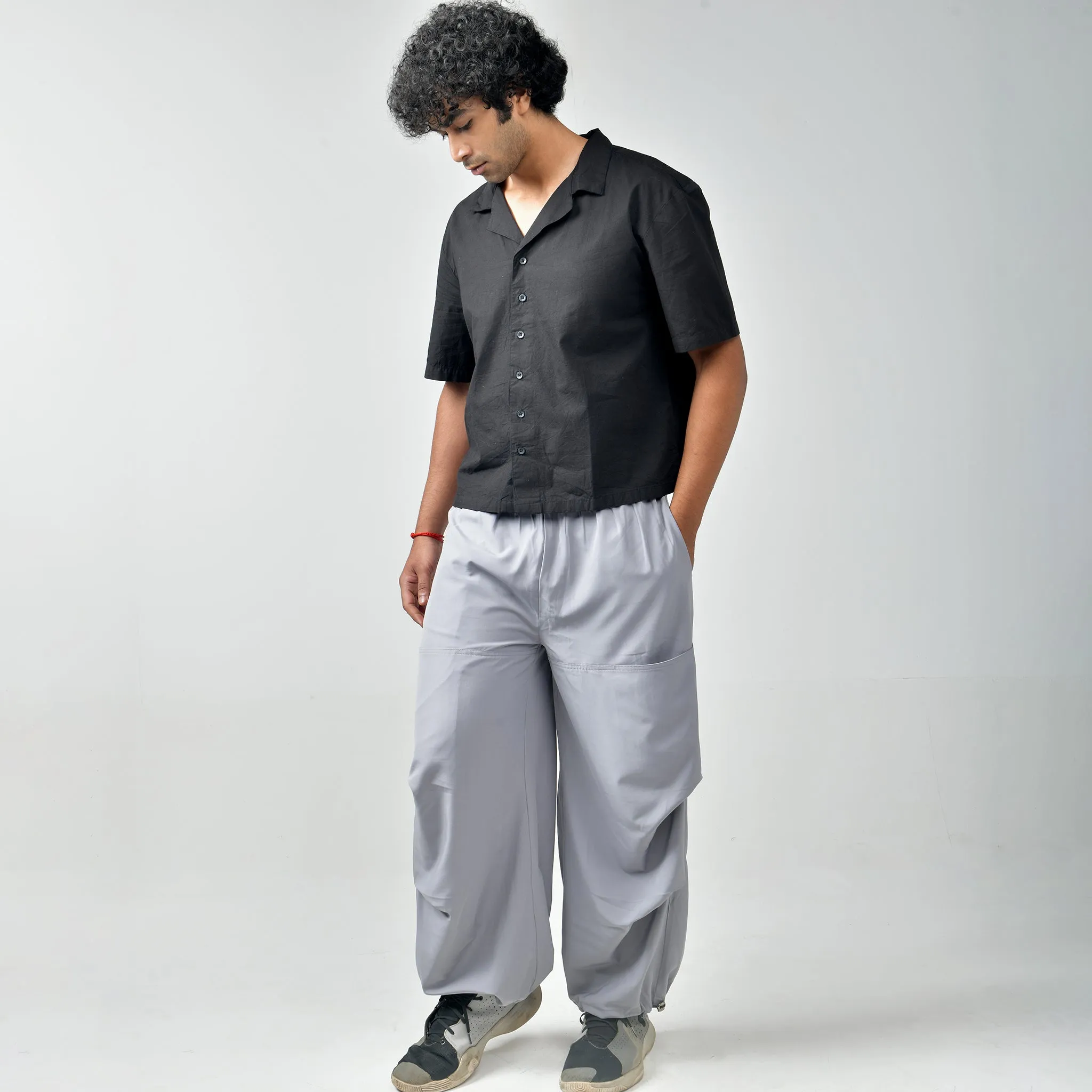 Grey Air Parachute Pants For Men ( Toji Pants )