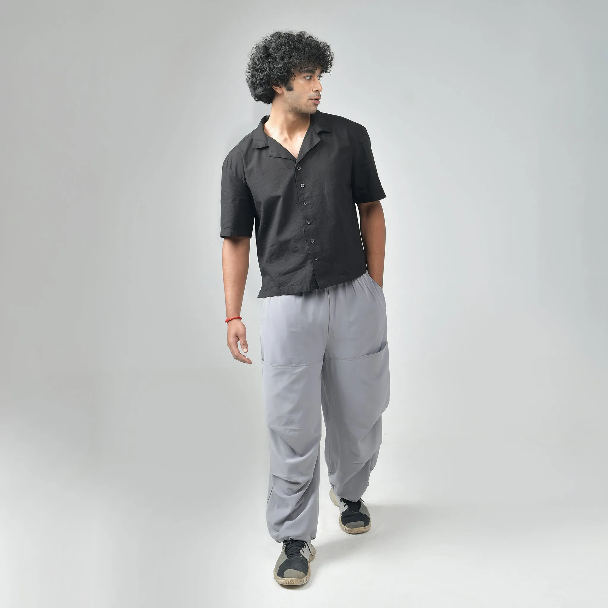 Grey Air Parachute Pants For Men ( Toji Pants )