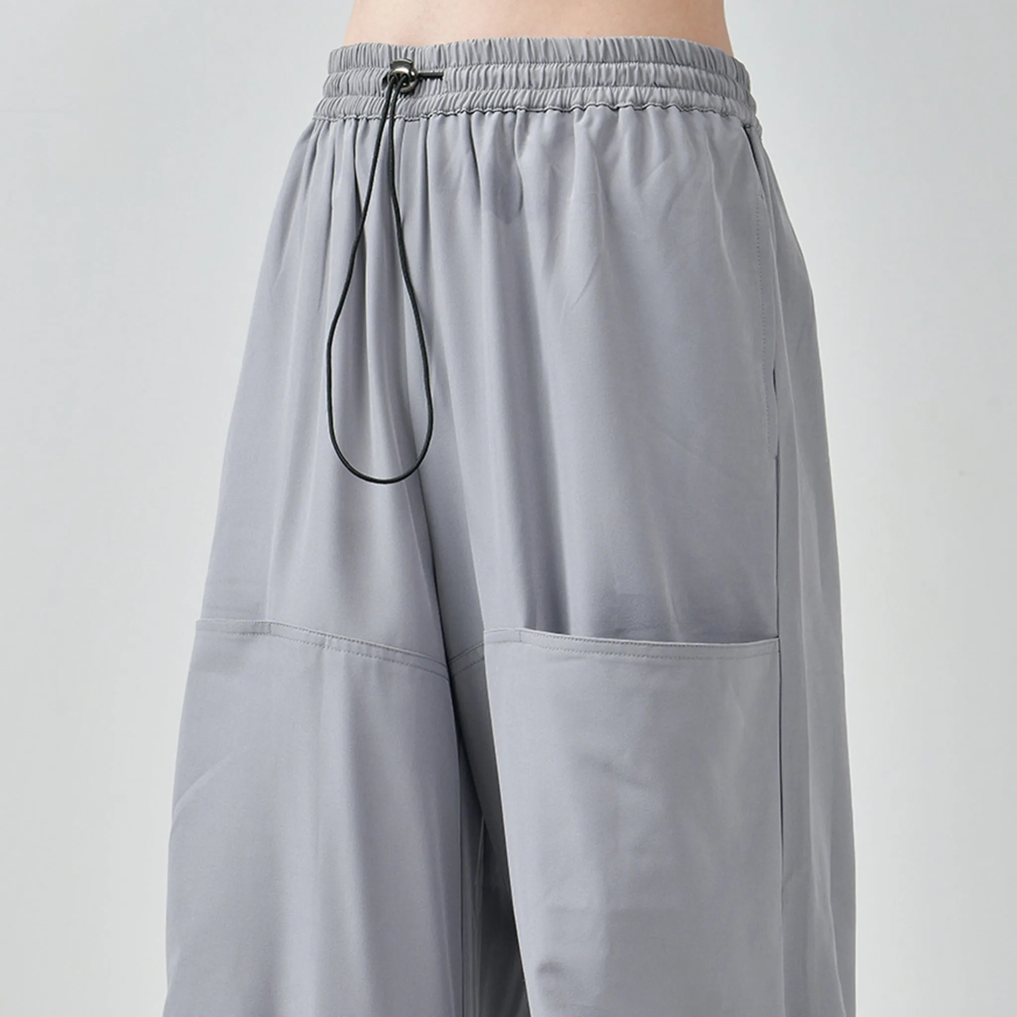 Grey Air Parachute Pants for Women