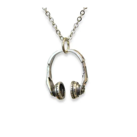 Headphones Pendant - Sterling Silver