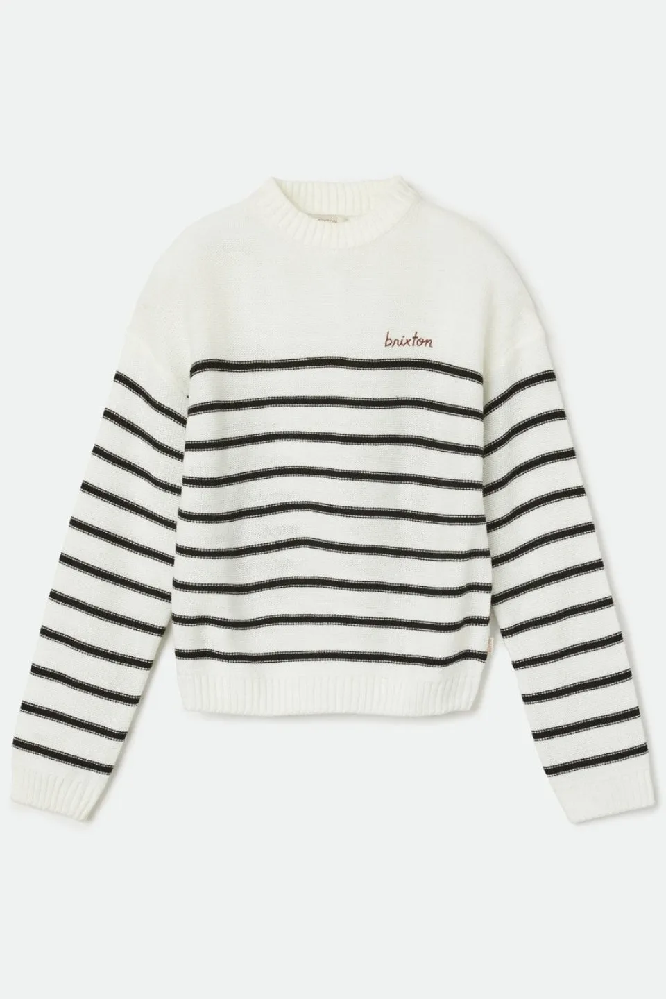 Hilt White Black Stripe LS Knit Top