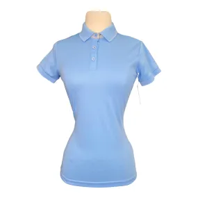 HKM 'Classico' Sleeveless Polo Shirt in Light Blue w/Grey Accents - Women's XS