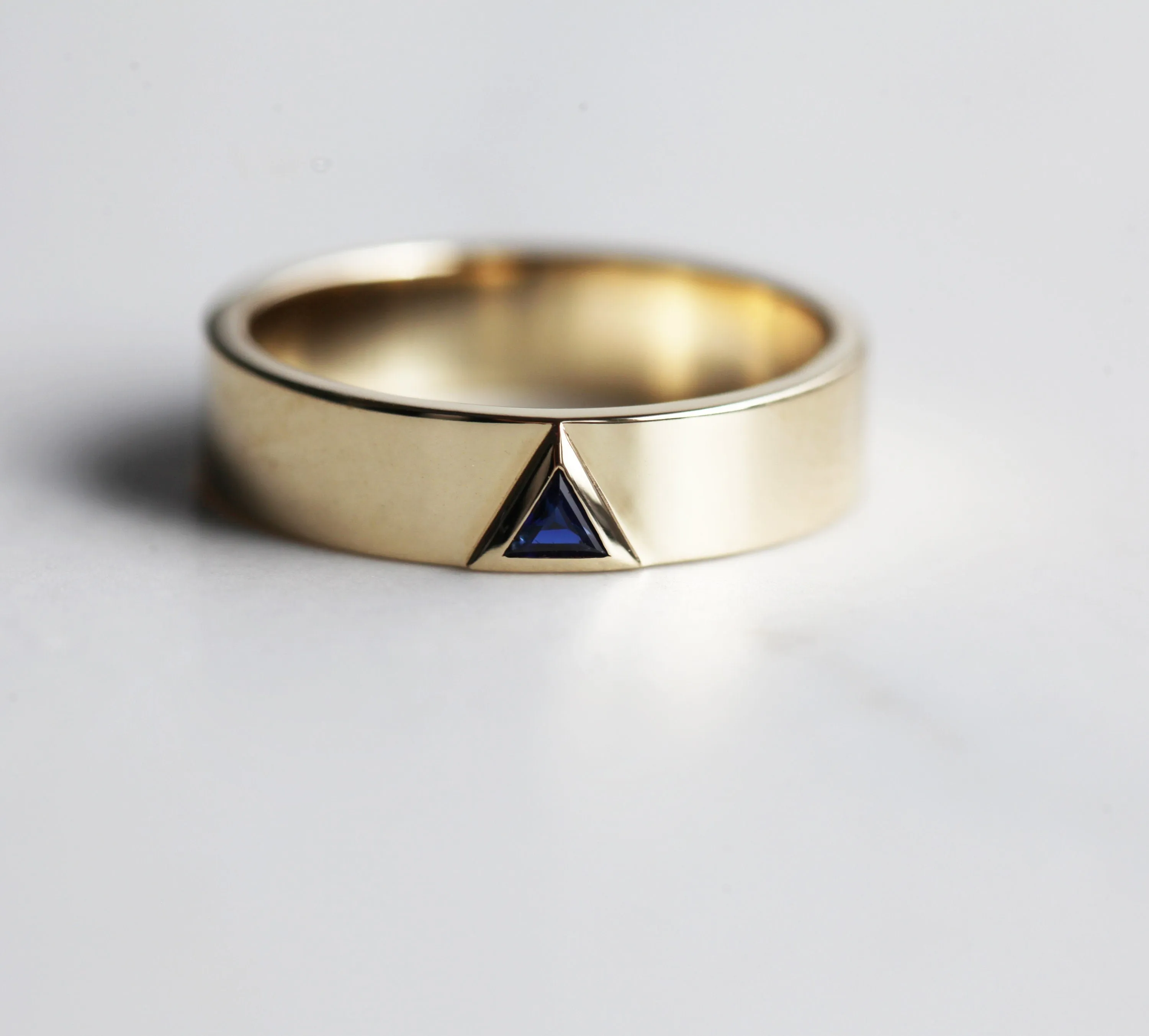 Jordan Triangle Sapphire Wedding Band