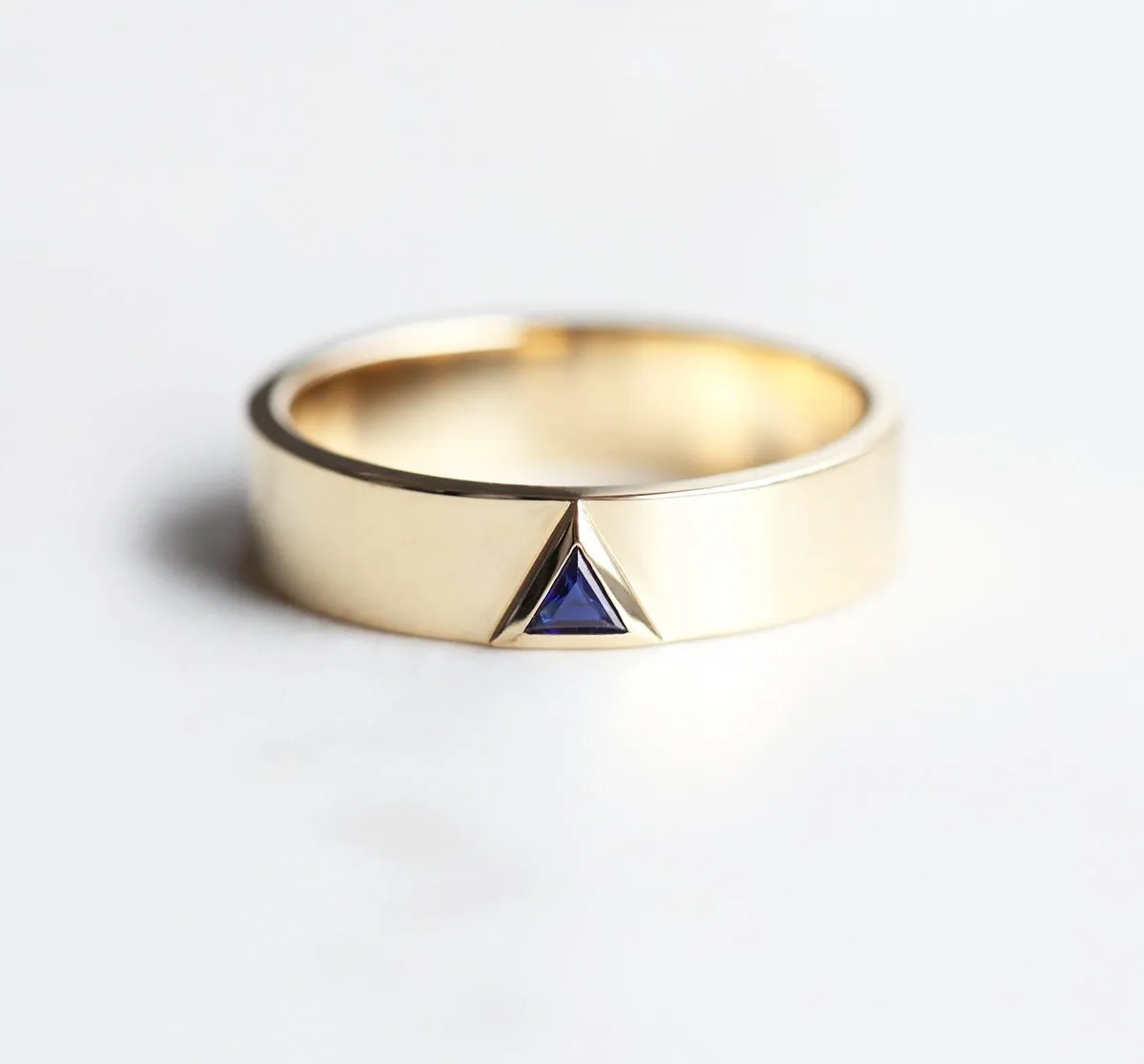 Jordan Triangle Sapphire Wedding Band