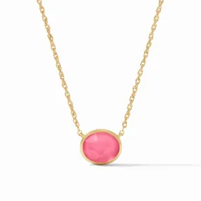 Julie Vos Nassau Solitaire Necklace, Peony Pink