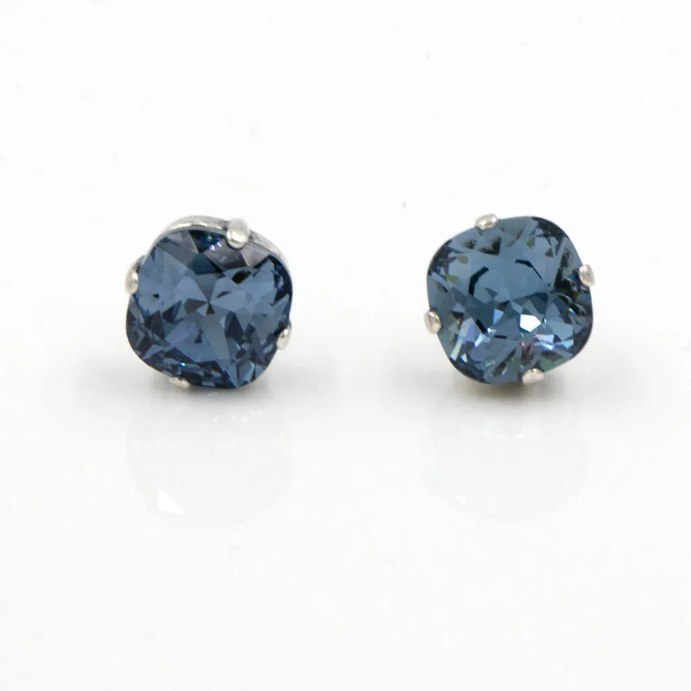 La Vie Parisienne Montana Sapphire Stud Earrings Silver