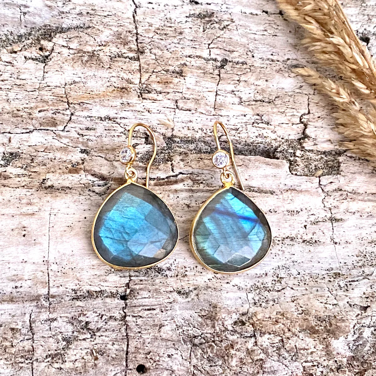 Labradorite Crystal Earrings for a Positive Change in Your Life