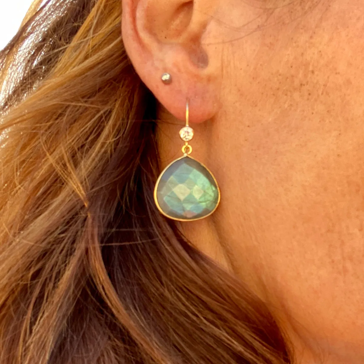 Labradorite Crystal Earrings for a Positive Change in Your Life