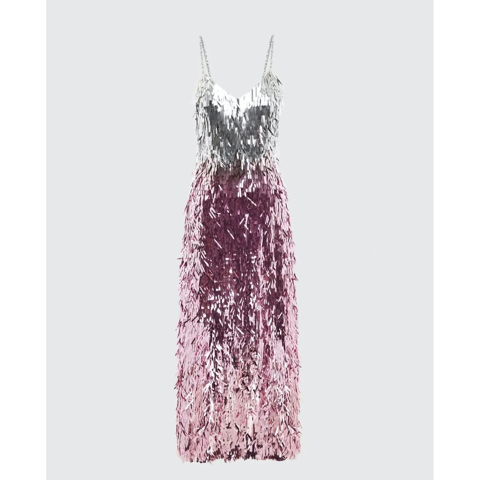 LEO LIN Taylor Sequin Lowback Maxi Dress