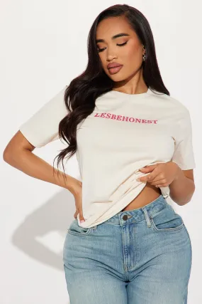 Lesbehonest Tee - Off White