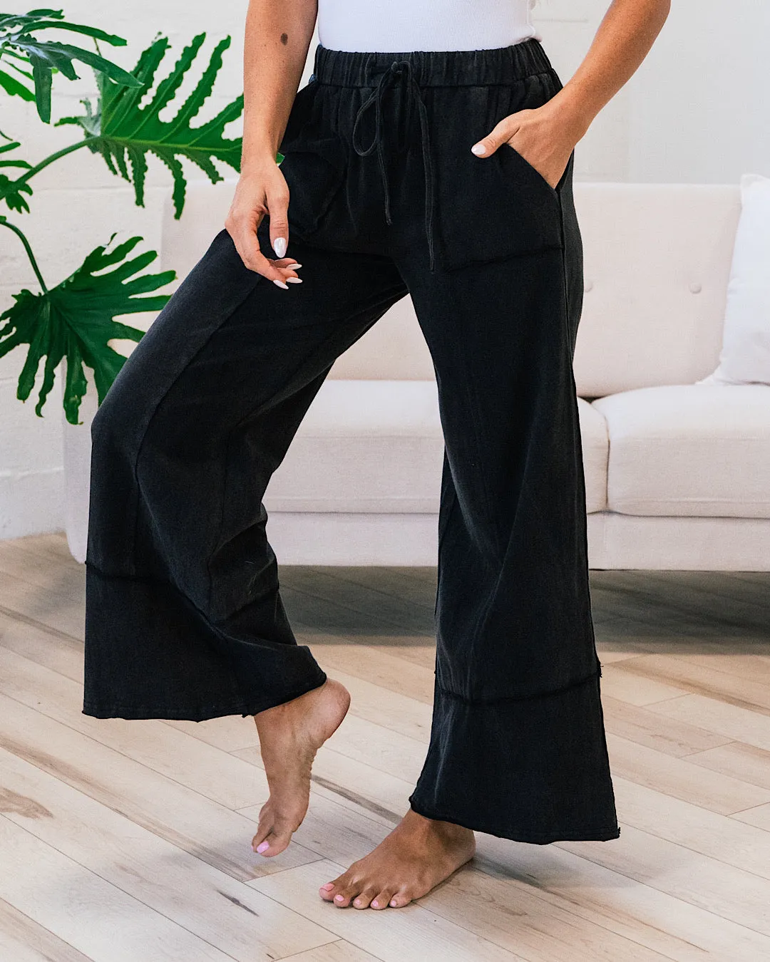 Livie Mineral Washed Wide Leg Pants