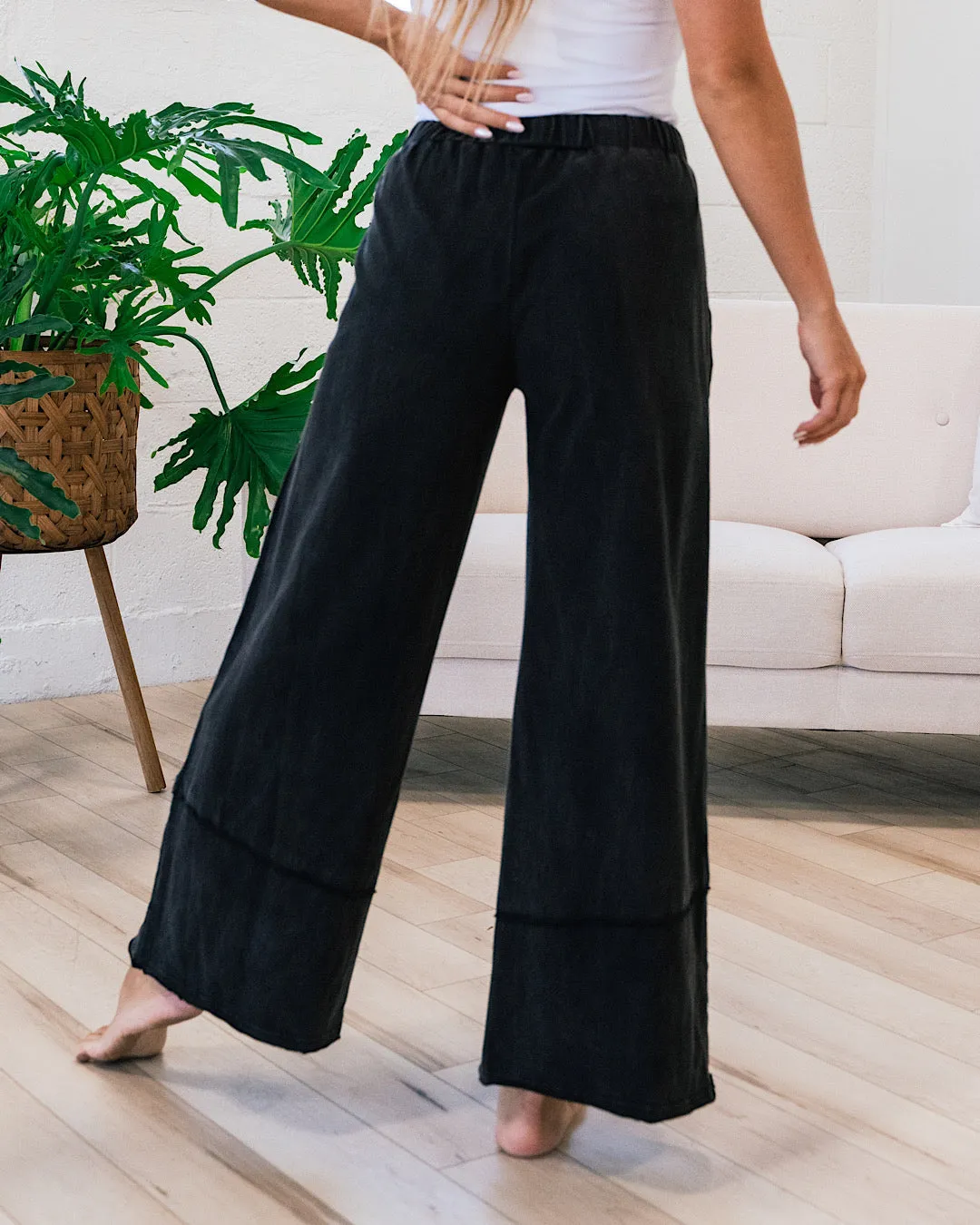 Livie Mineral Washed Wide Leg Pants