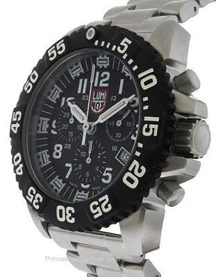 Luminox Mens Navy Seal Steel Colormark Chronograph - Black Dial and Stainless