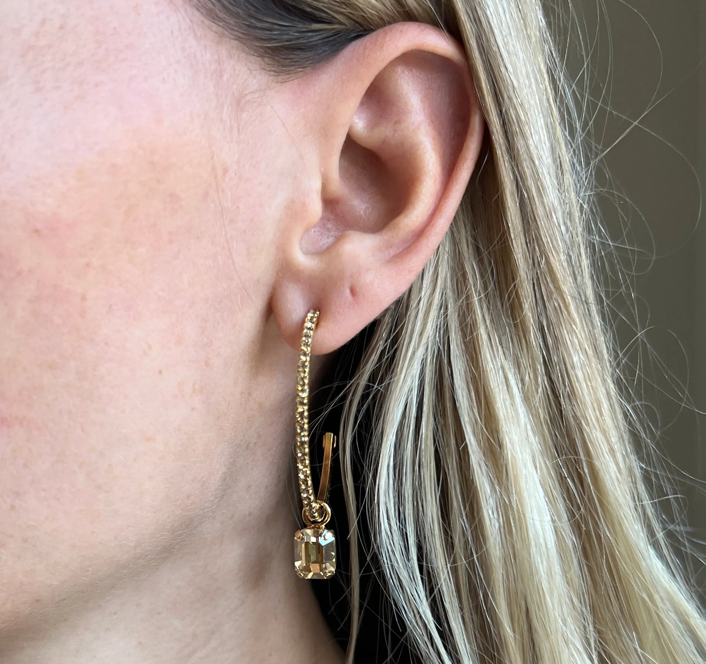 Lydia Loop Earrings / Golden Shadow