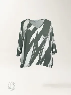 Megumi Top - Charcoal Sumi Rayon Jersey