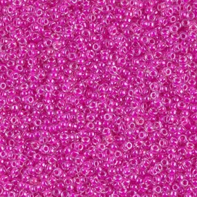 Miyuki Boncuk, MiyukiRoundBeads15/0-0209 - Fuchsia Lined Crystal