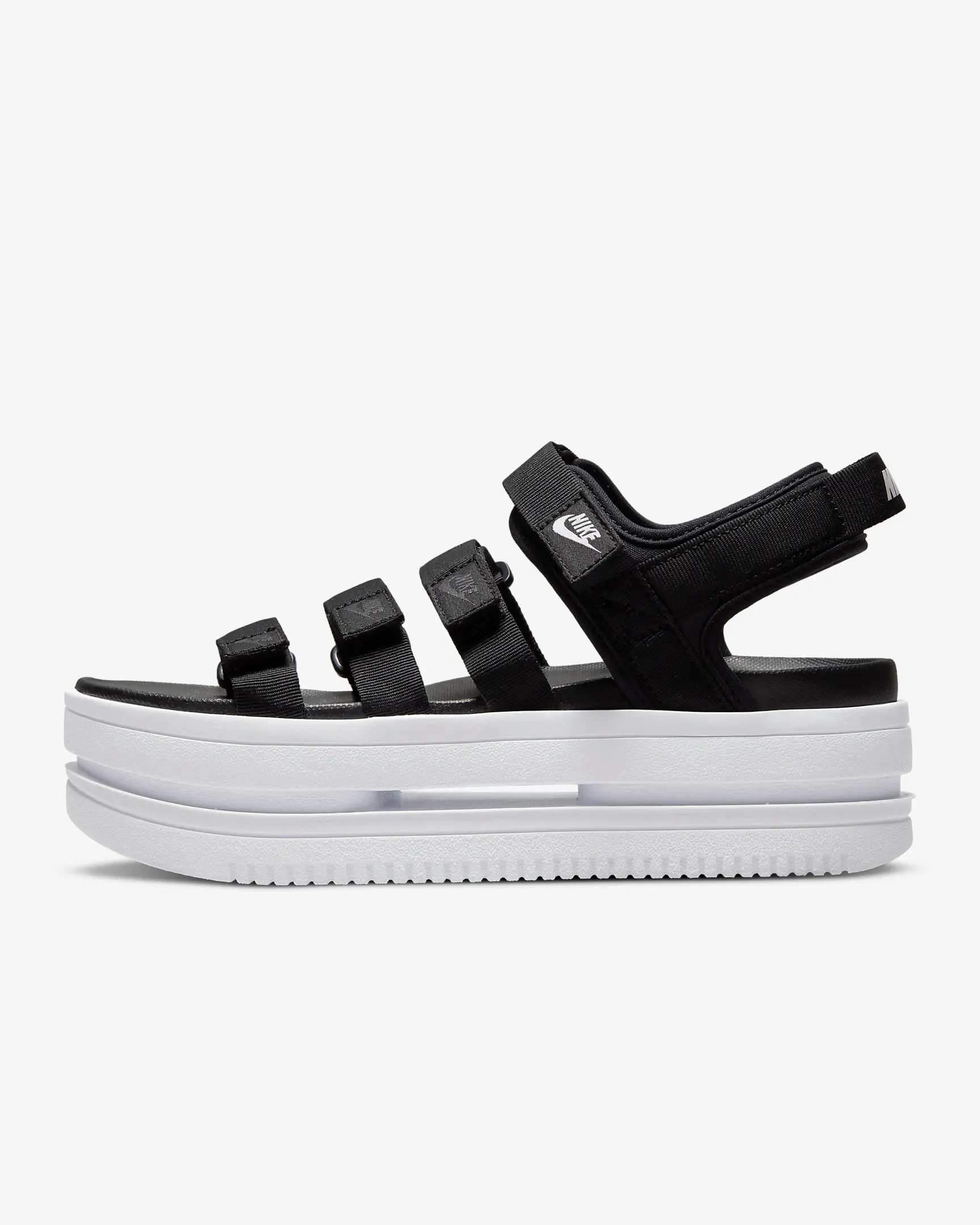 Nike Women's Icon Classic Sandal Shoes - Black / White