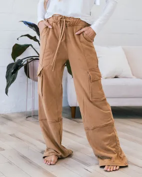 Nova Wide Leg Cargo Pants - Caramel