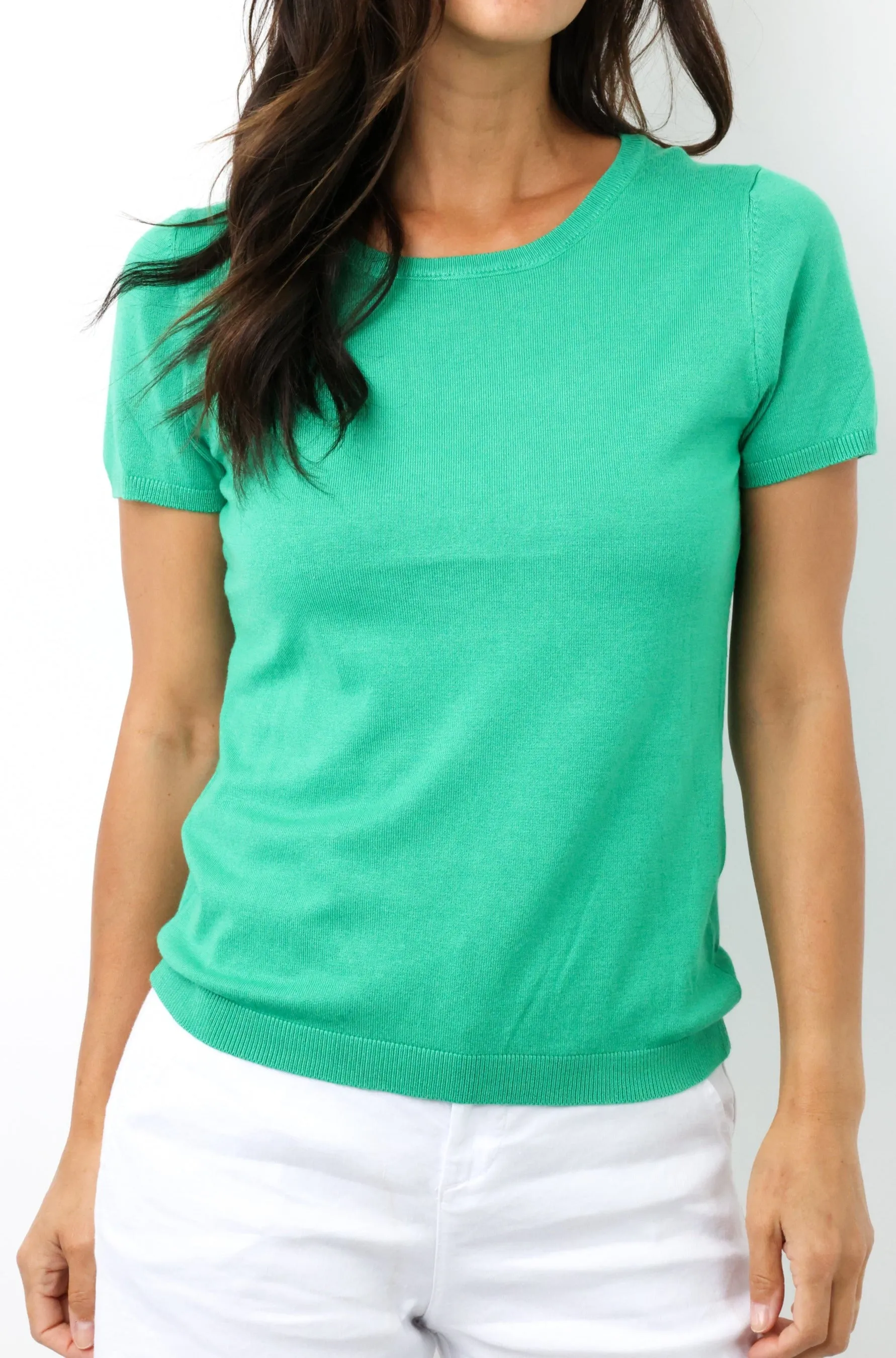 Olivia Short Sleeve Crew Neck Sweater