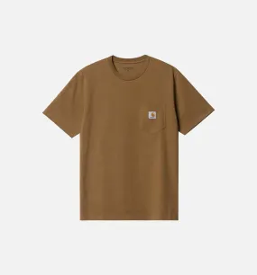 Pocket Tee Mens Short Sleeve Shirt - Brown