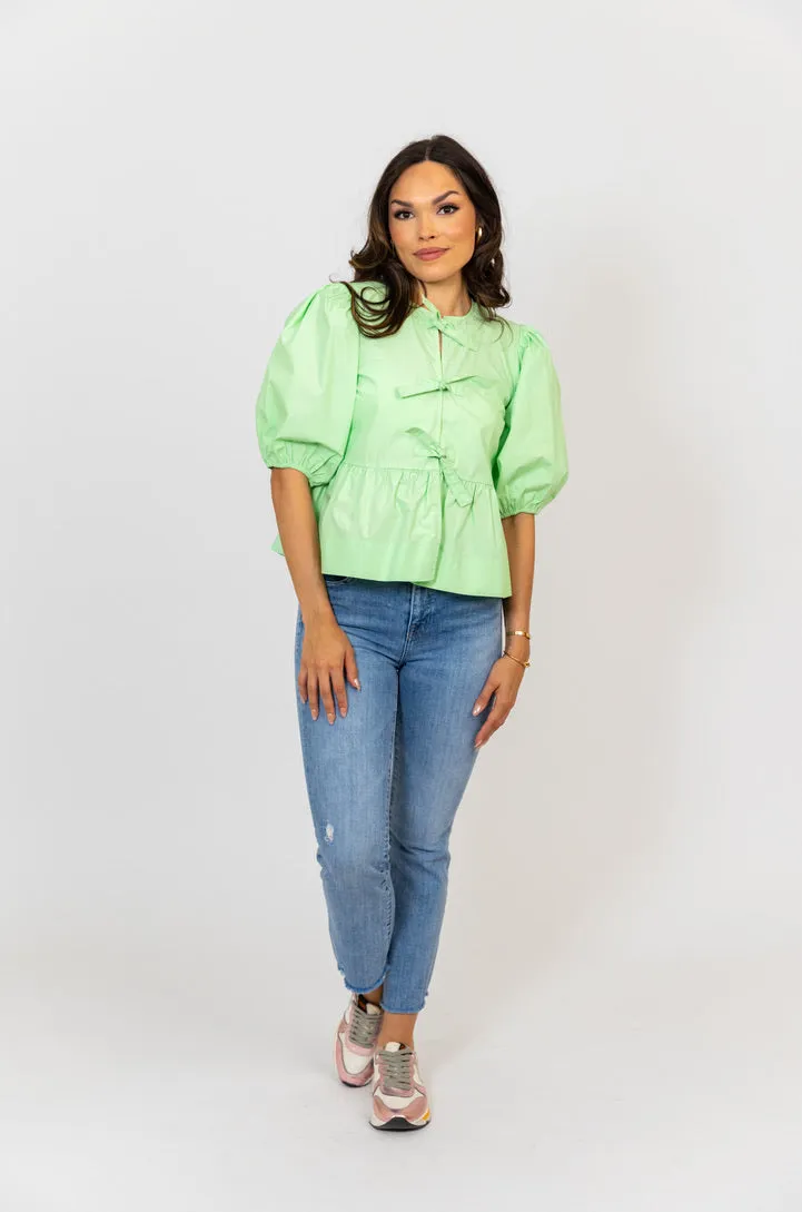 Poplin Knot Top