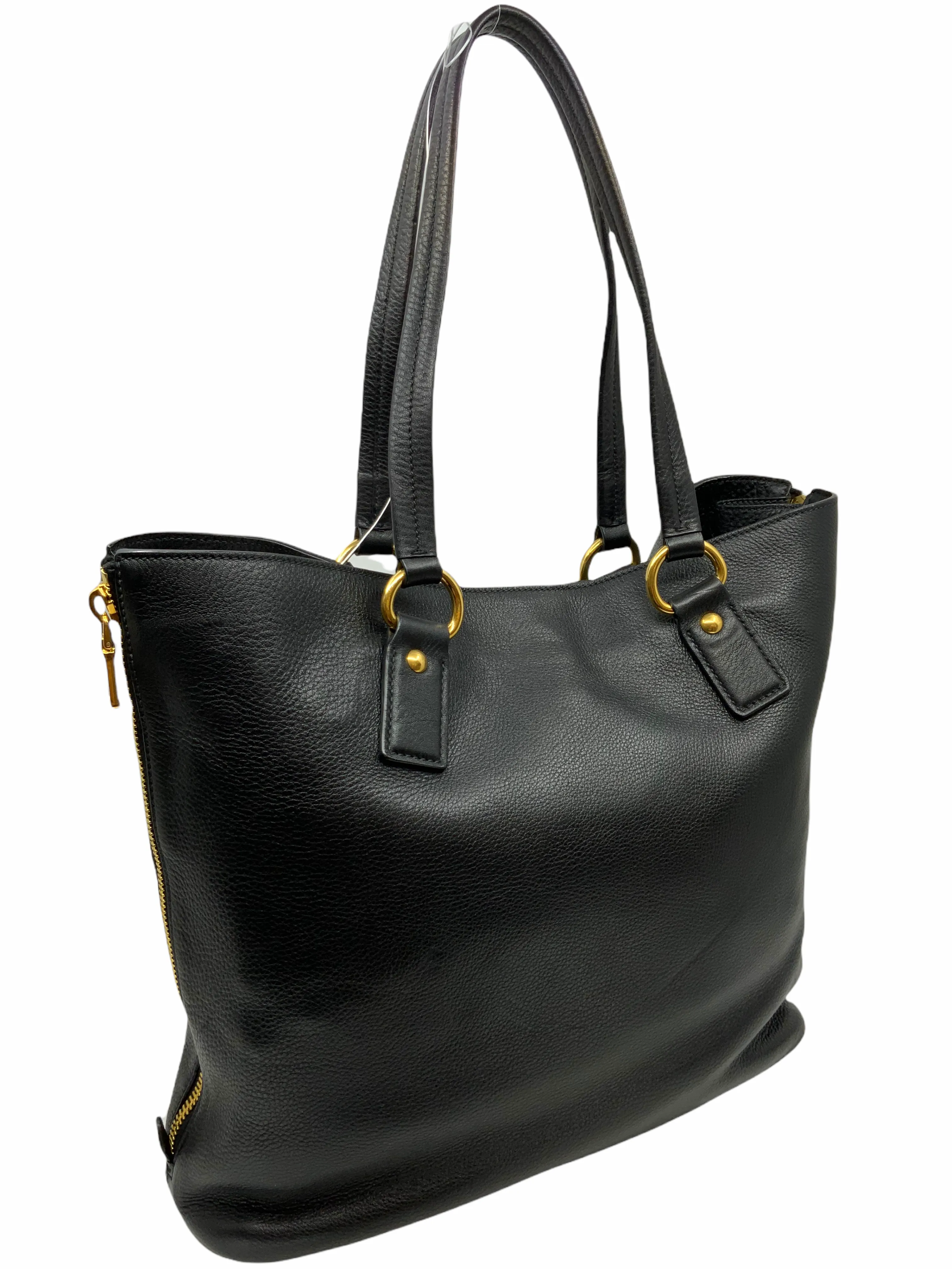 Prada Vitello Daino Leather Side Zip Tote