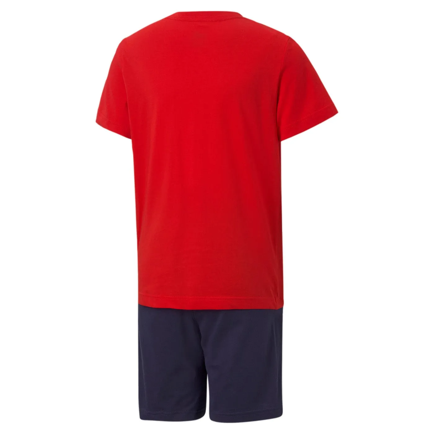 Puma complete short sleeve t-shirt and shorts for boys in cotton Jersey 847310-11 red-blue