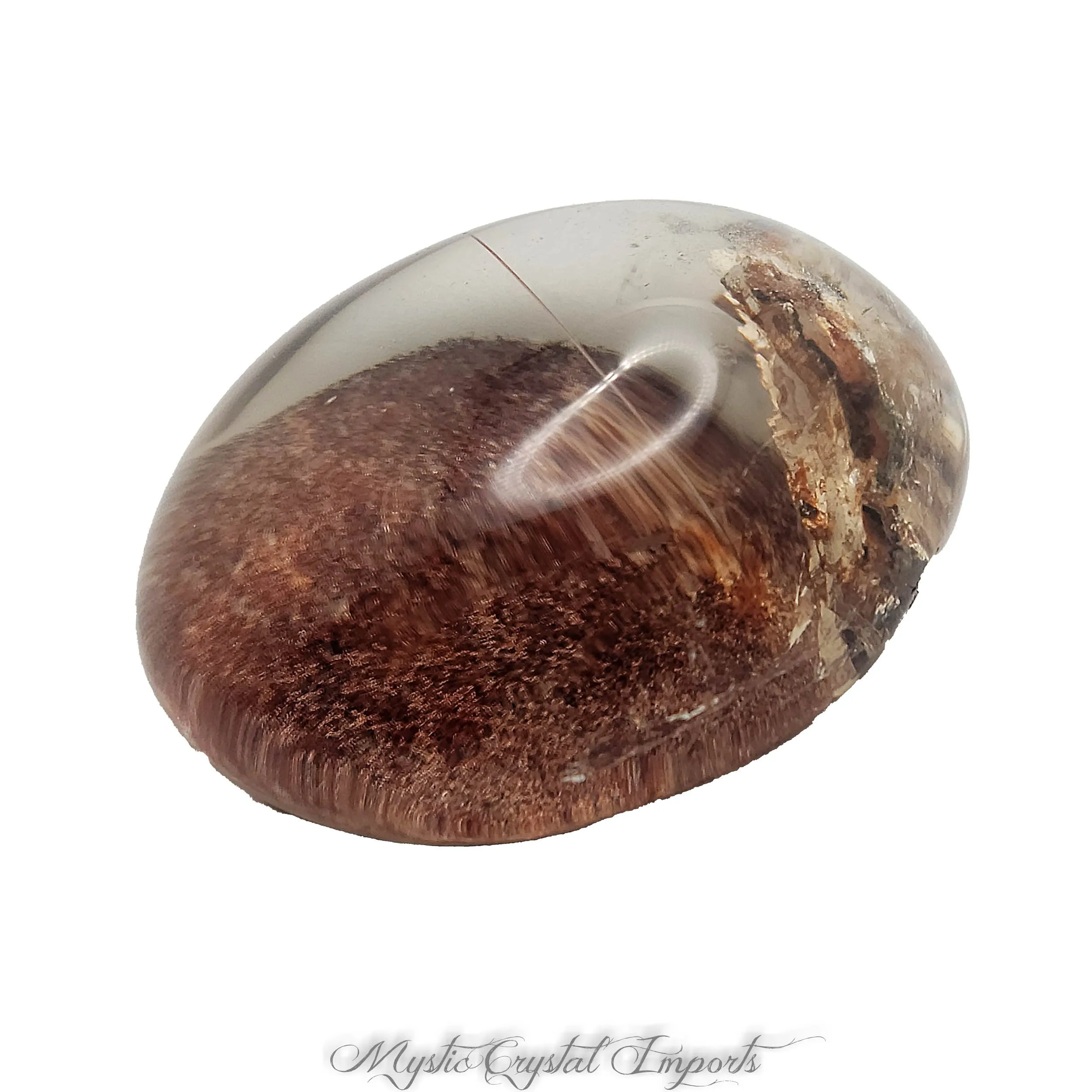 Red Lodolite Quartz Crystal Meditation Stone