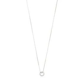 Rogue Silver Plated Crystal Halo Necklace