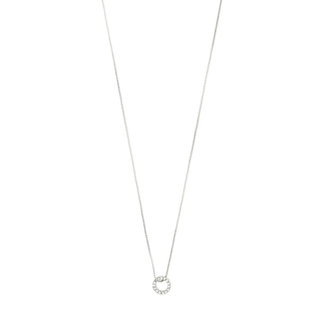 Rogue Silver Plated Crystal Halo Necklace