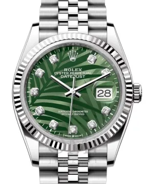 Rolex Datejust 126284RBR - 36MM Stainless Steel Watch With Jubilee Bracelet, Fluted Bezel And Diamond Dial