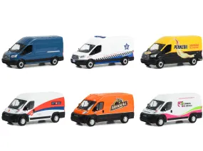 Route Runners Set of 6 Vans Series 5 1/64 Diecast Model Cars by Greenlight