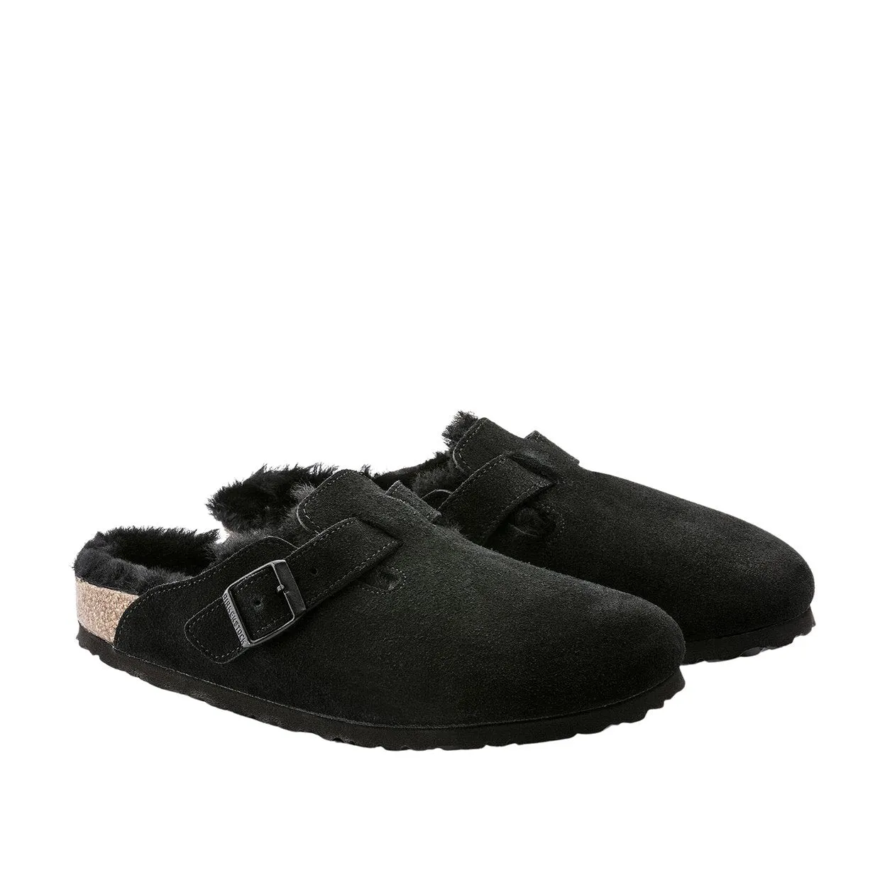 Sandali Unisex Birkenstock Boston Shearling Nero