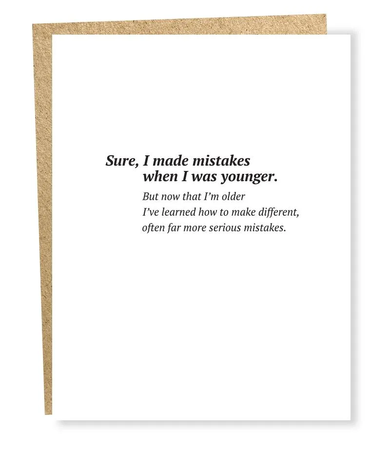  Serious Mistakes  Card